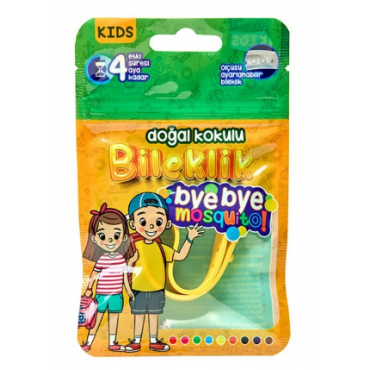 Bye Bye Mosquito(Kids) Doğal Kokulu Sinek Kovucu Bileklik