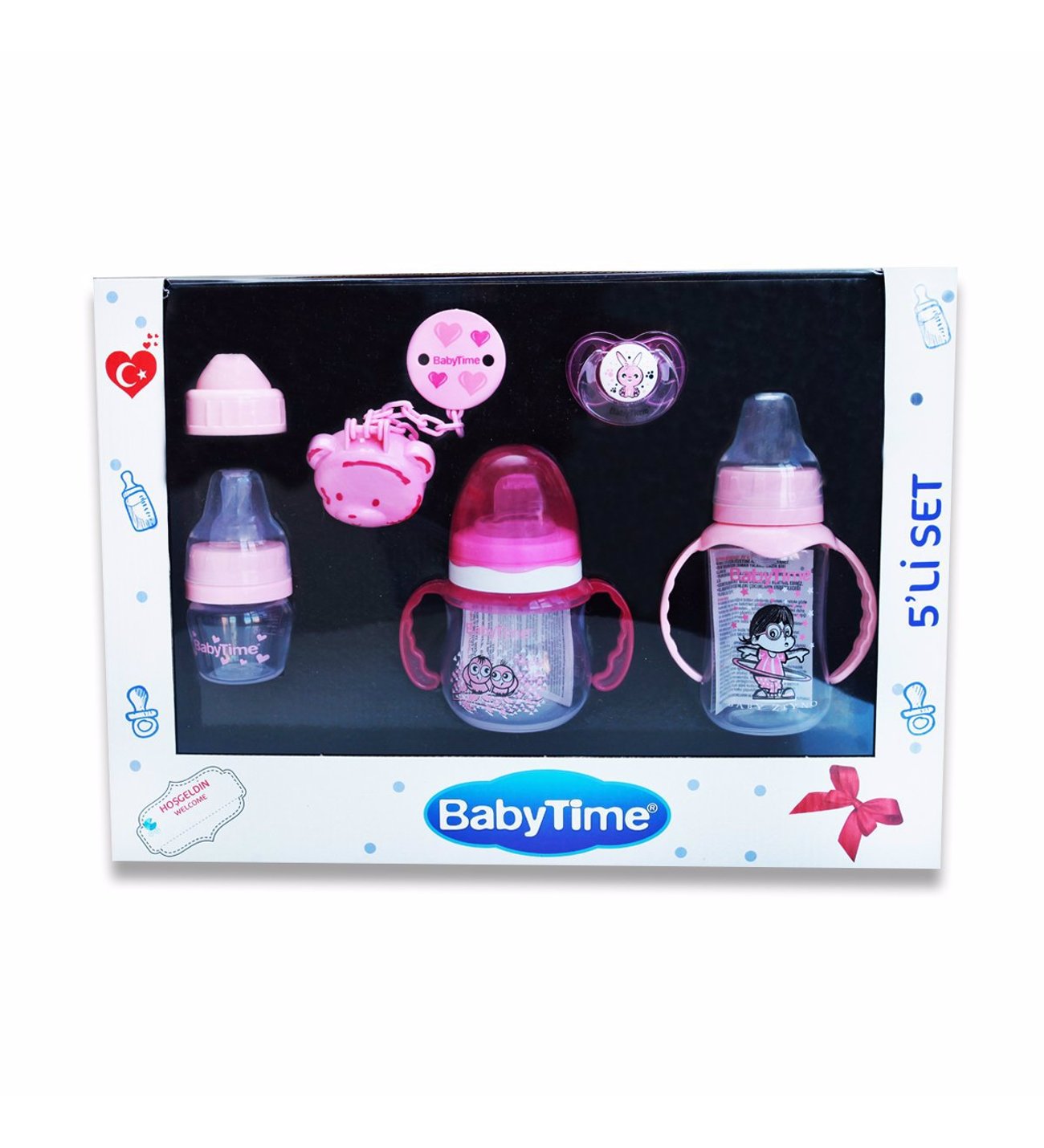 5 Lİ Hoşgeldin Set Pembe Bt 206