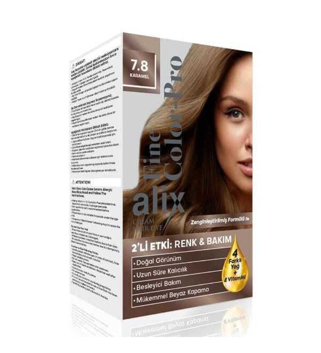 Alix Kıt Saç Boyası 50ml 7.8 Karamel