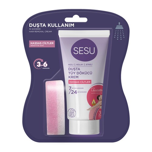 Sesu Duşta Tüy Dökücü Krem 150ml Hassas Ciltler