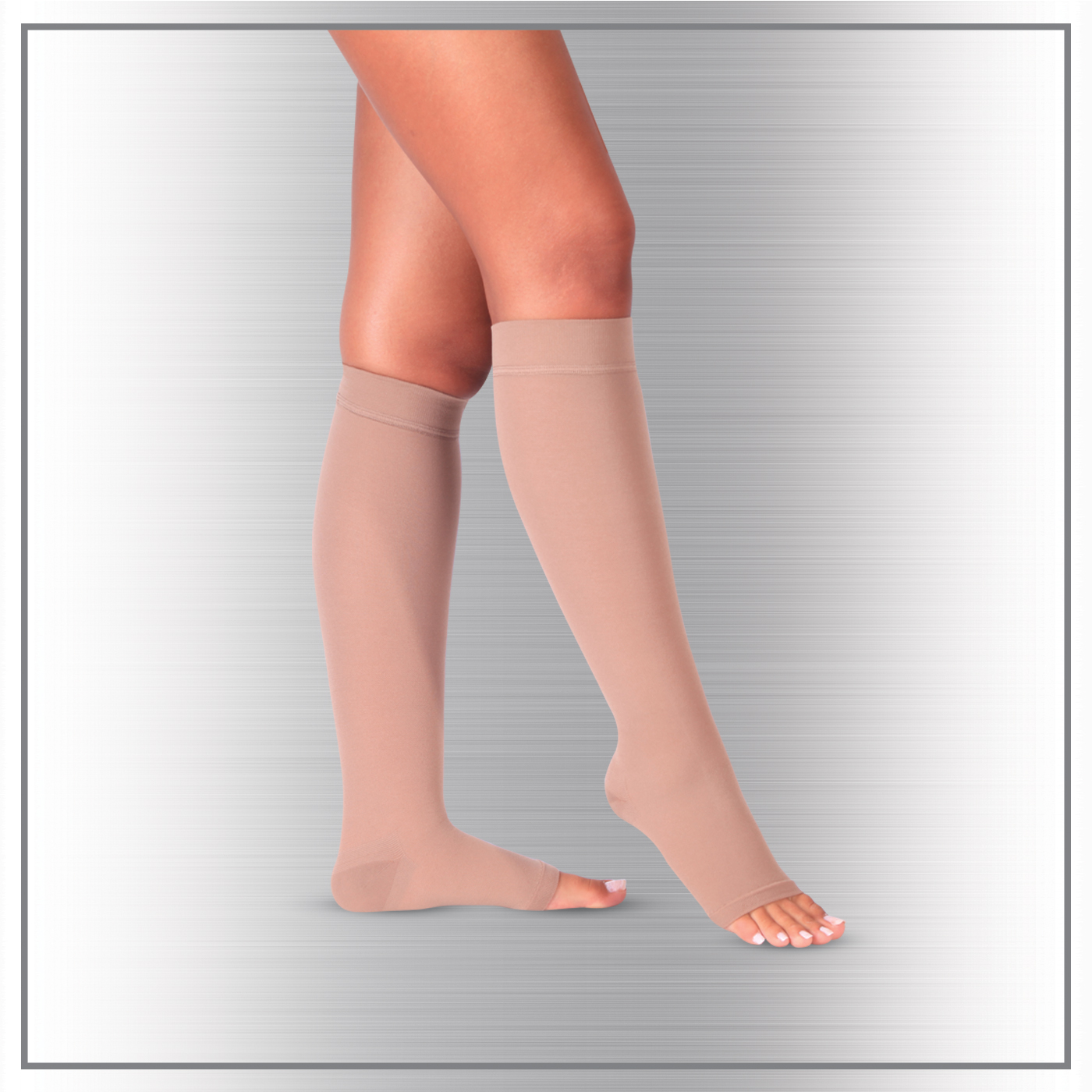 Diz Altı Burnu Açık Varis Çorabı 34-46 mmHg No:7