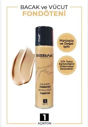 Bebak Bacak Fondöteni 1 Numara Açık 75 ml