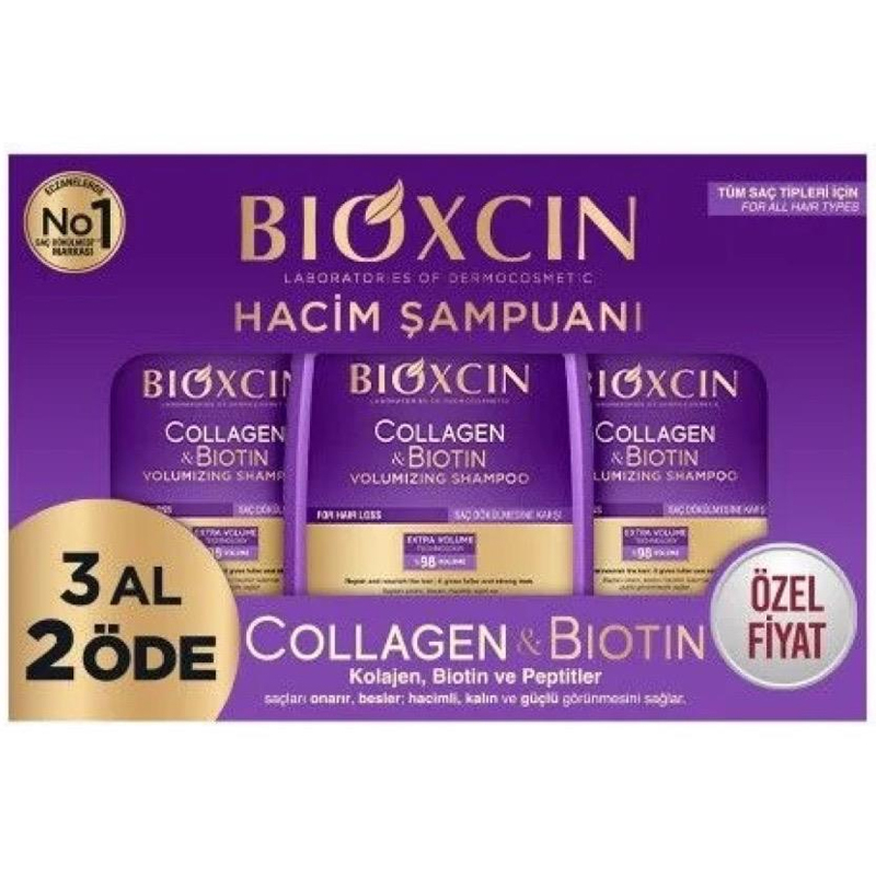 Bioxcin Collagen & Biotin Hacim Şampuan 3 Al 2 Öde 3 x 300 ml