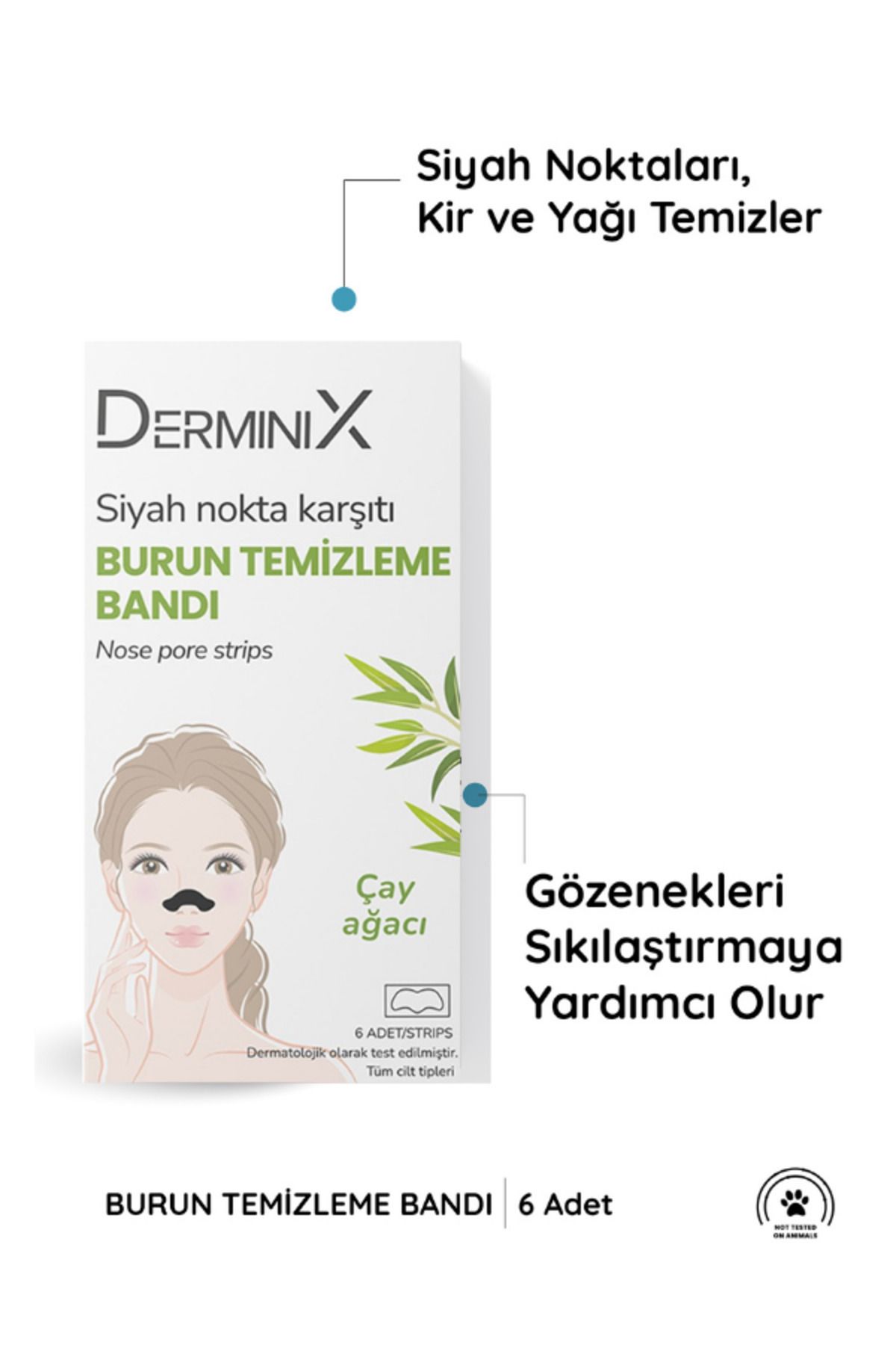 Çay Ağacı Özlü Siyah Nokta Karşıtı Burun Temizleme Bandı 20 Ml