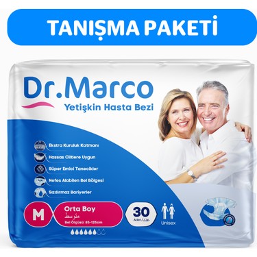 Dr Marco Yetişkin Bel Bantlı Hasta Bezi Medium 30'Lu