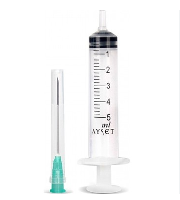 Enjektör 5cc Yeşil 3 Parçalı