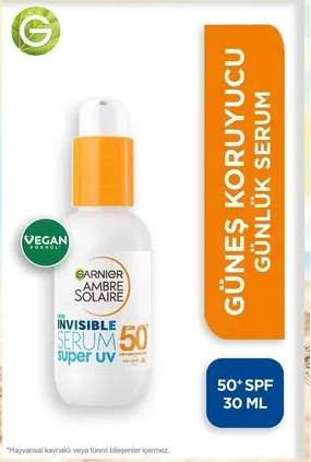 Garnier Ambre Solaire Invisible Serum Super UV Günlük Güneş Koruyucu Serum