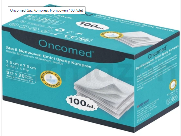 Gaz Kompress Steril 100adet Oncomed