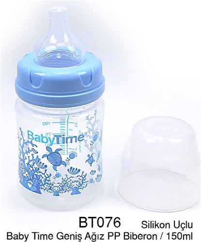 Geniş Ağız Pp Biberon (Silikon Uçlu)  150 Ml Bt076