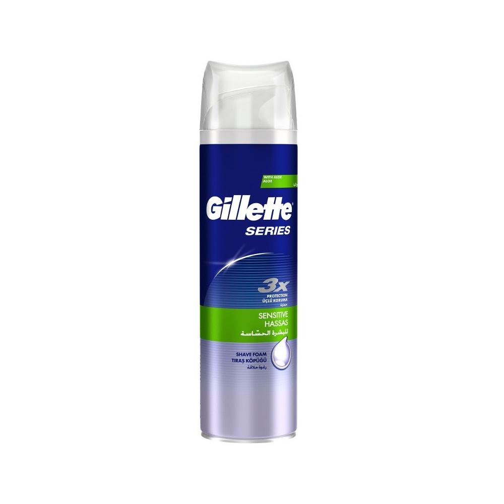 Gillette Serisi Shaving Foam Sensitive Skin 2x250ml Tıraş Köpüğü