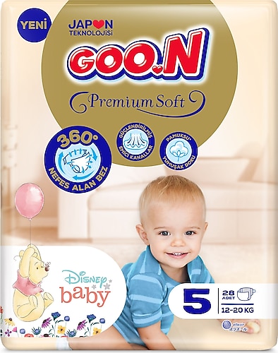 Goon Premium Soft Bebek Bezi 28 Li 5 Beden Jumbo