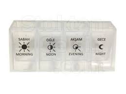 İlaç kutusu Günlük 4 Gözlü