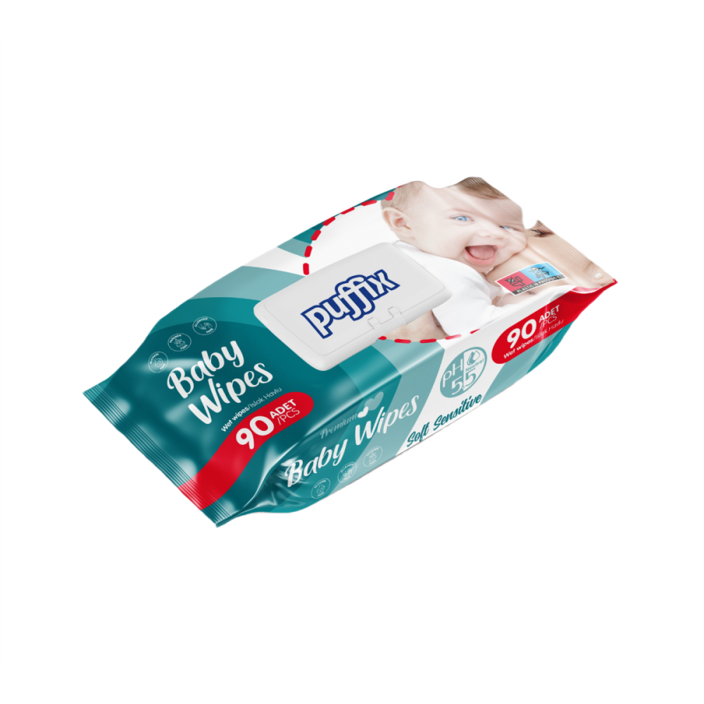 Islak Havlu 90adet Baby Wipes Puffİx