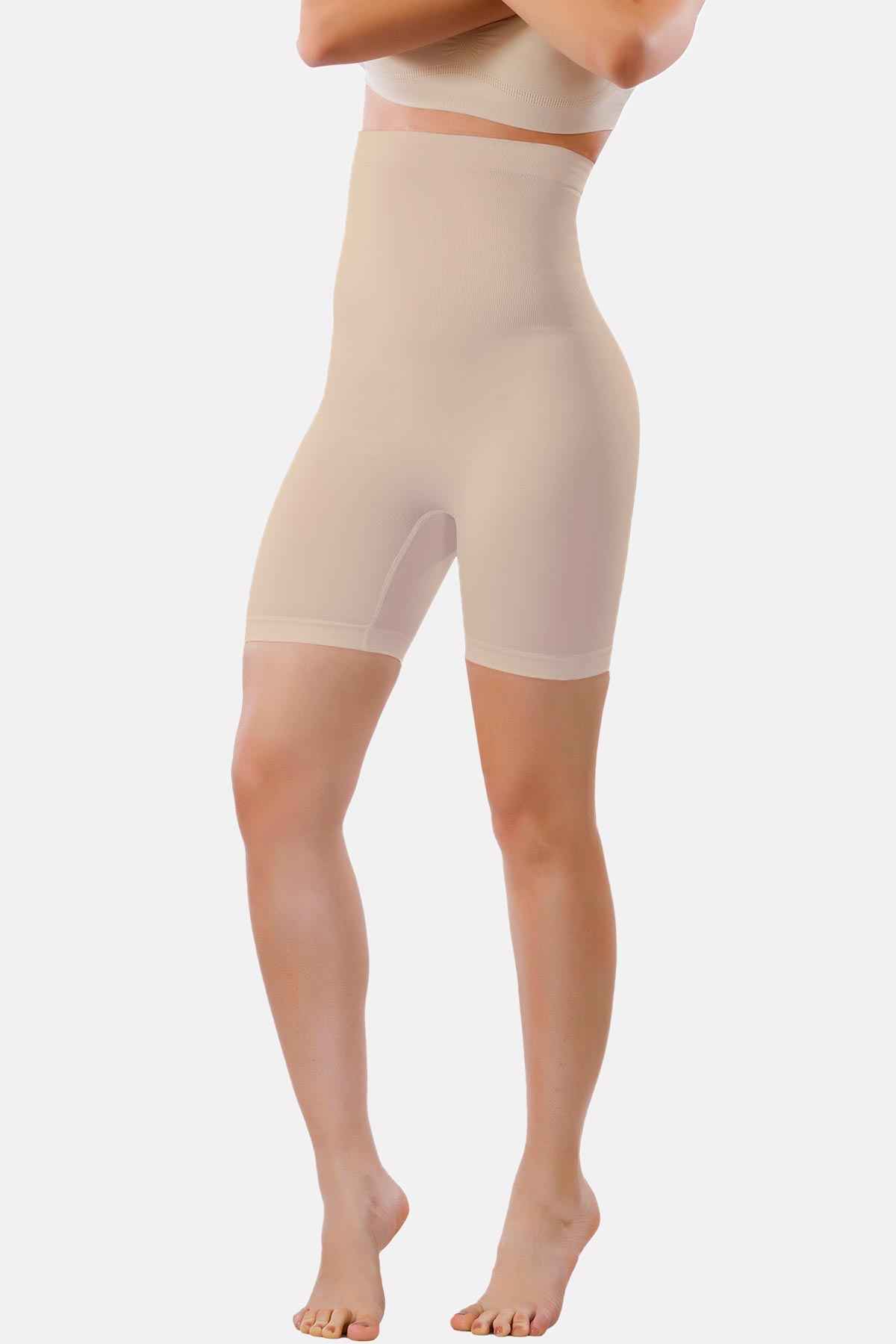 Kadın Mideli Uzun Paçalı Korse Ten XL