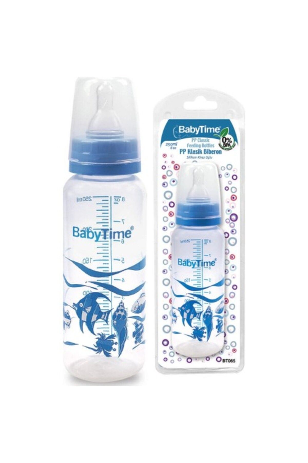 Klasik Pp Biberon (Silikon Kiraz Uçlu)  250 Ml Bt065