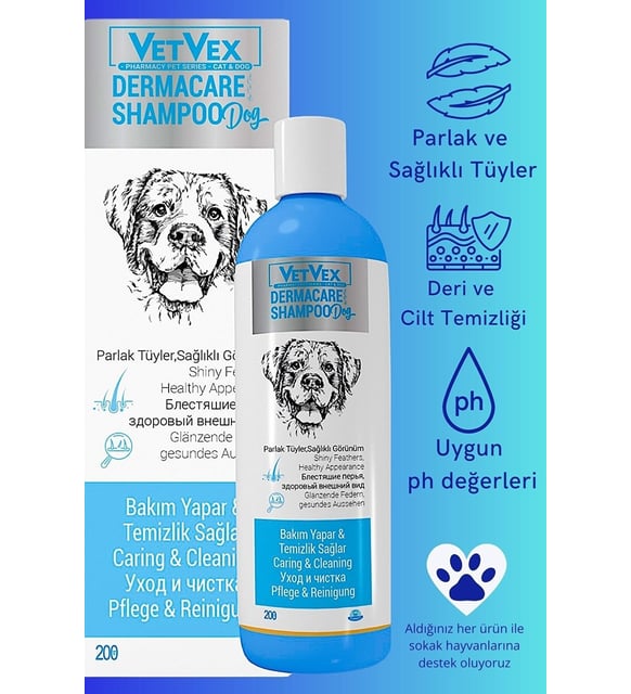 Köpek Derma Şampuan Sıvı /Kutusuz 200 Ml