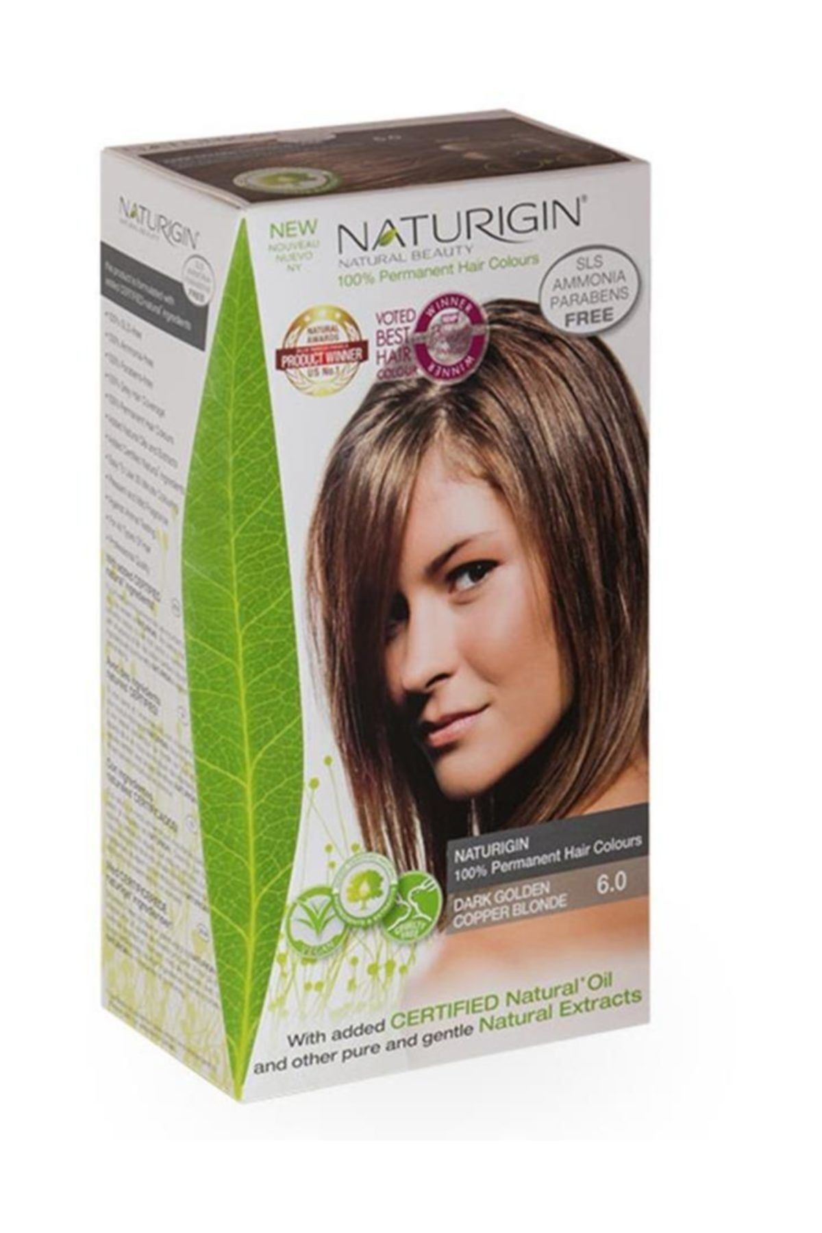 Organik İçerikli Saç Boyası 6.0 Koyu Altın Bakır Sarısı