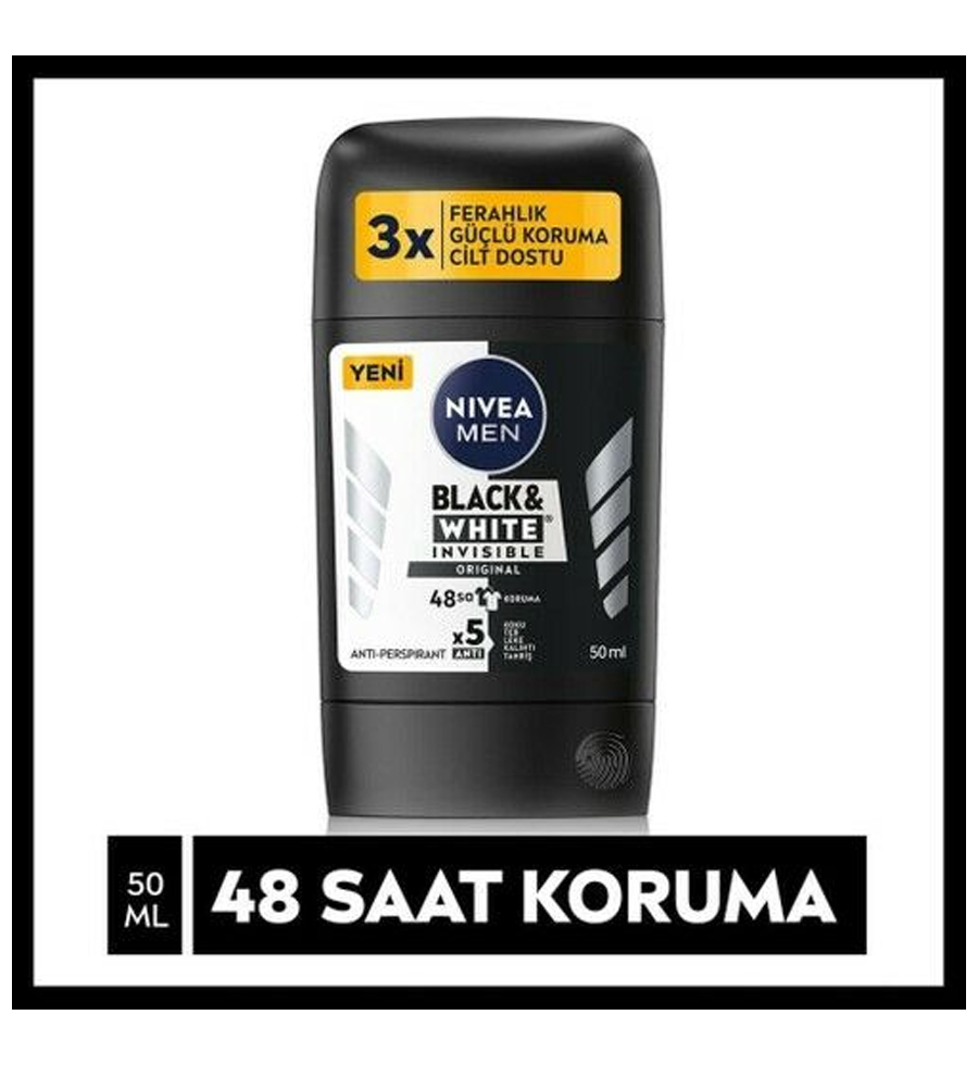 Nivea Deo Stick 50 Ml Black&White Power Erkek