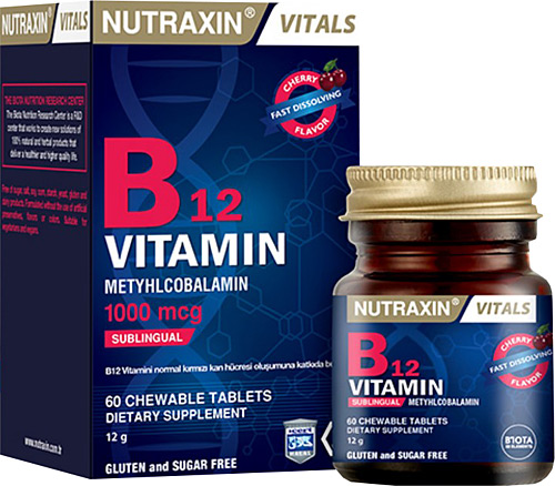 Nutraxin B12 Vitamin 1000mcg 60 Tablet
