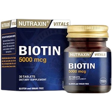 Nutraxin Biotin 5000 mg 30 Tablet