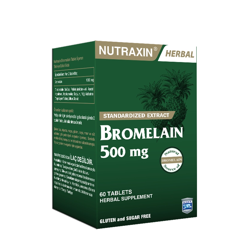Nutraxin Bromelain Ananas Takviye Edici Gıda 60 Kapsül