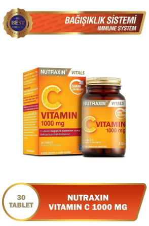 Nutraxin C Vitamin 1000 mg 30 Tablet - Zaman Salınımlı