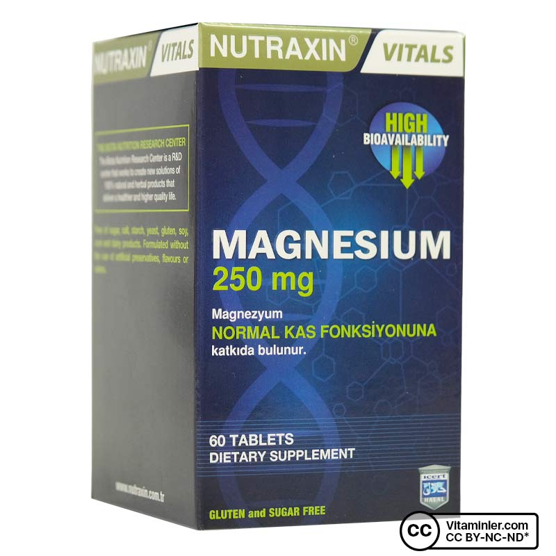 Nutraxin Magnesium 250 Mg 60 Tablet