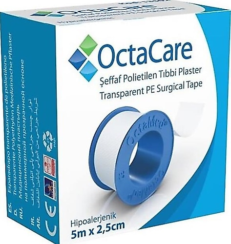 Tıbbı Plaster 5mx2,5cm Şeffaf Pe