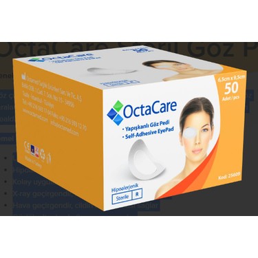 Octacare Steril Göz Pedi 6,5 cmx9,5 cm50'li
