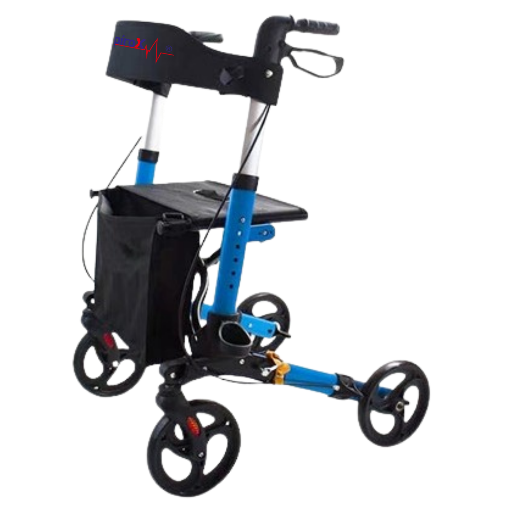 Çantali Lüks Mavİ Rolatör Alümİnyum Katlanabİlİr Sirtlikli Rr-03