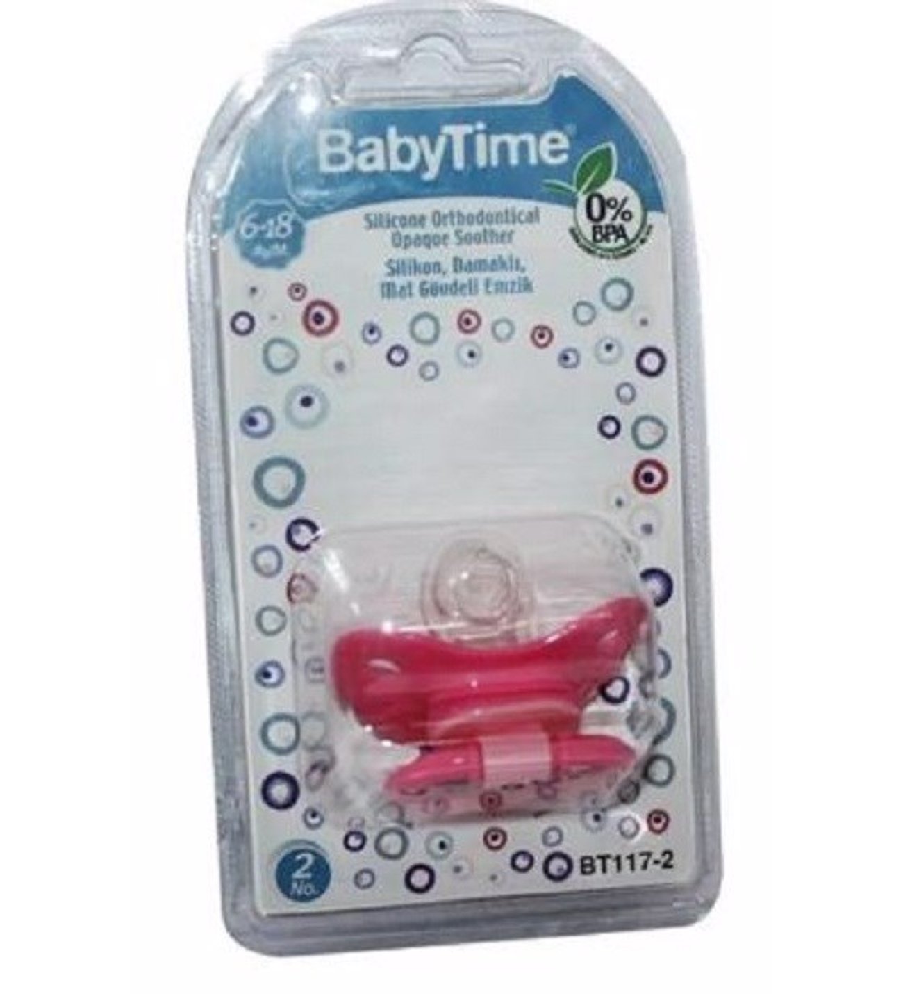 Silikon Damaklı Mat Gövdeli Emzik N.2 Bt117-2