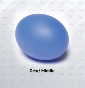 Silikon Stres Topu Oval Mavi (Mt5026)