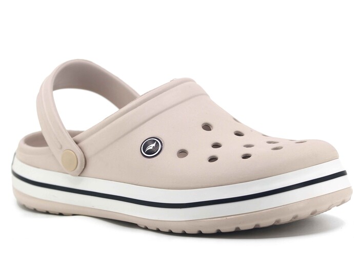 Sonimix Merdane EM0079.01 (CEOX) Kutulu Eva Cross Terlik Kum - Beyaz - Siyah no 42