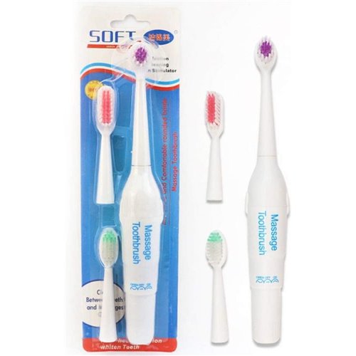 Titreşimli Masaj Özellikli 3 Başlıklı Diş Fırçası Pilli