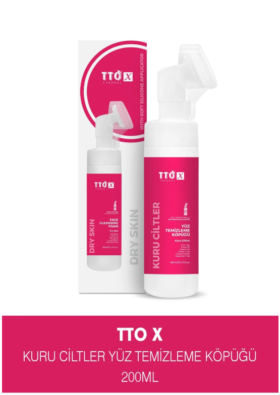 TTO x Kuru Ciltlere Özel Çay Ağacı Içeren Aplikatörlü Yüz Köpüğü