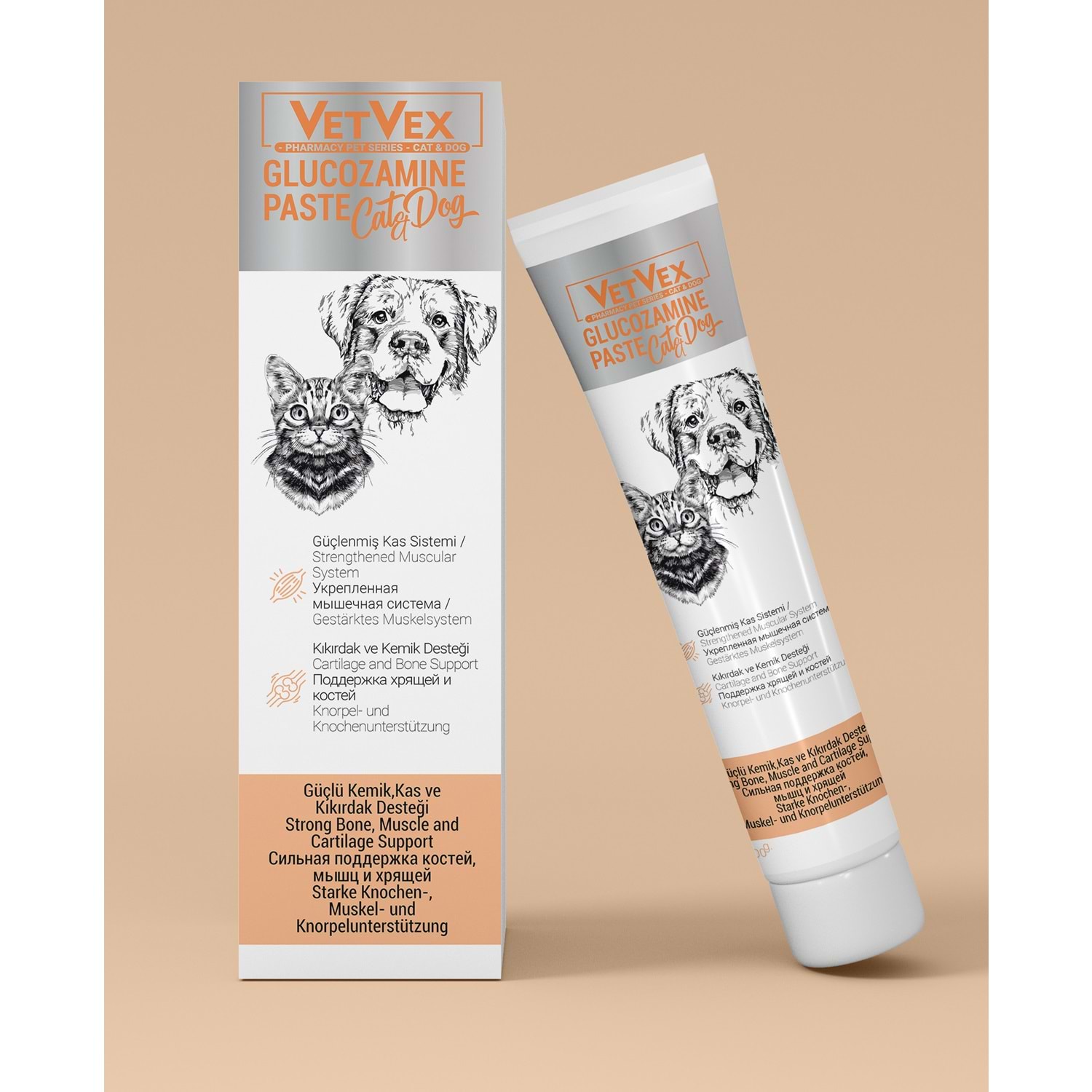 Vetvex Kedi Ve Köpekler İçin Glucosamıne-Hcl Pasta-Kemik Kas Kıkırdak Gelişimi 100 Gr