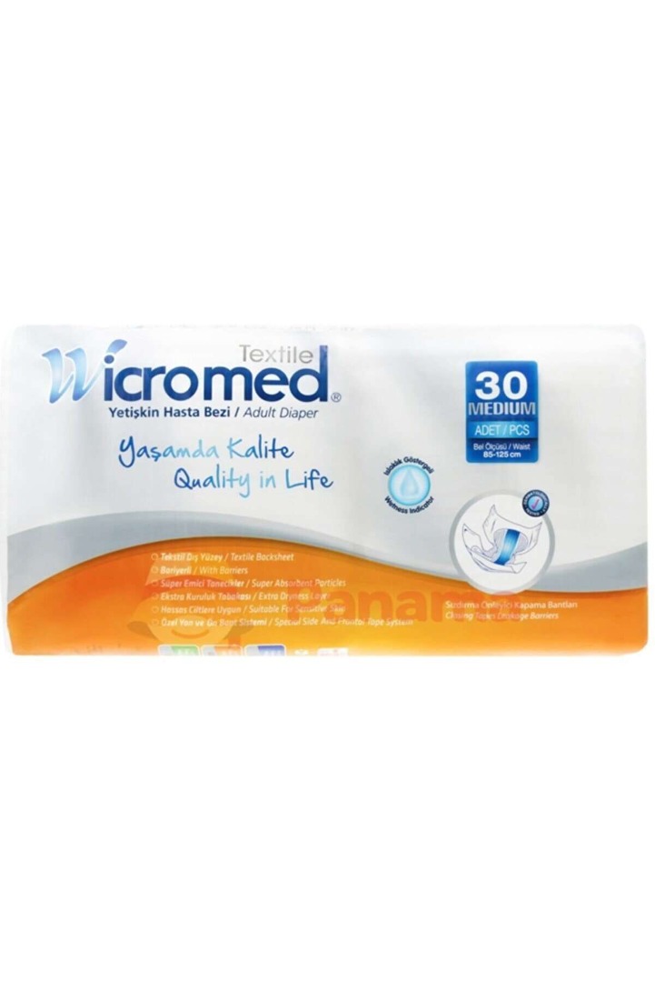 Hasta Bezi Bel Bantlı 30 Lu Medium Tekstİl