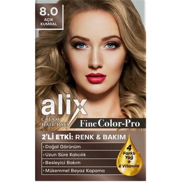 Alix Kıt Saç Boyası 50ml 8.0 Açık Kumral