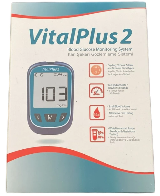 Vital Plus2 Kan Şekeri Ölçüm Cihazı
